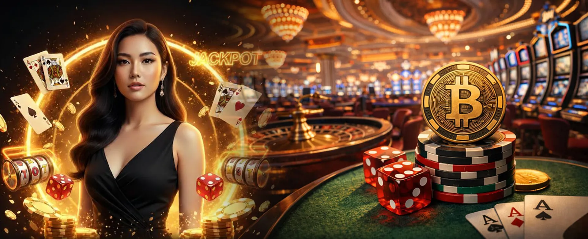 OKBET Official Promotions Banner showcasing various casino games and sports betting
